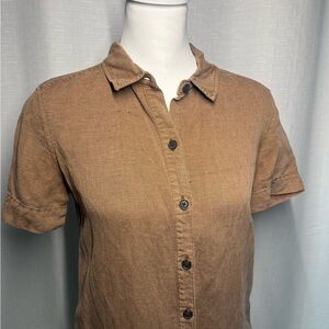 Lucky Brand Tan Casual Button Down Shirt